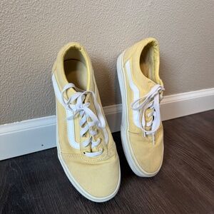 Vans Old Skool Yellow Canvas Sneakers - Women's 9.5